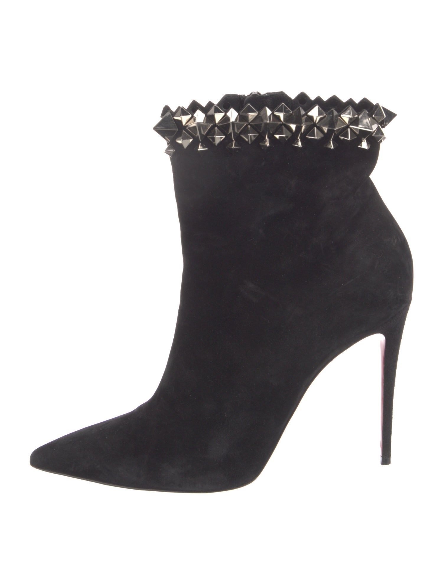 Christian Louboutin Suede Studded Accents Boots