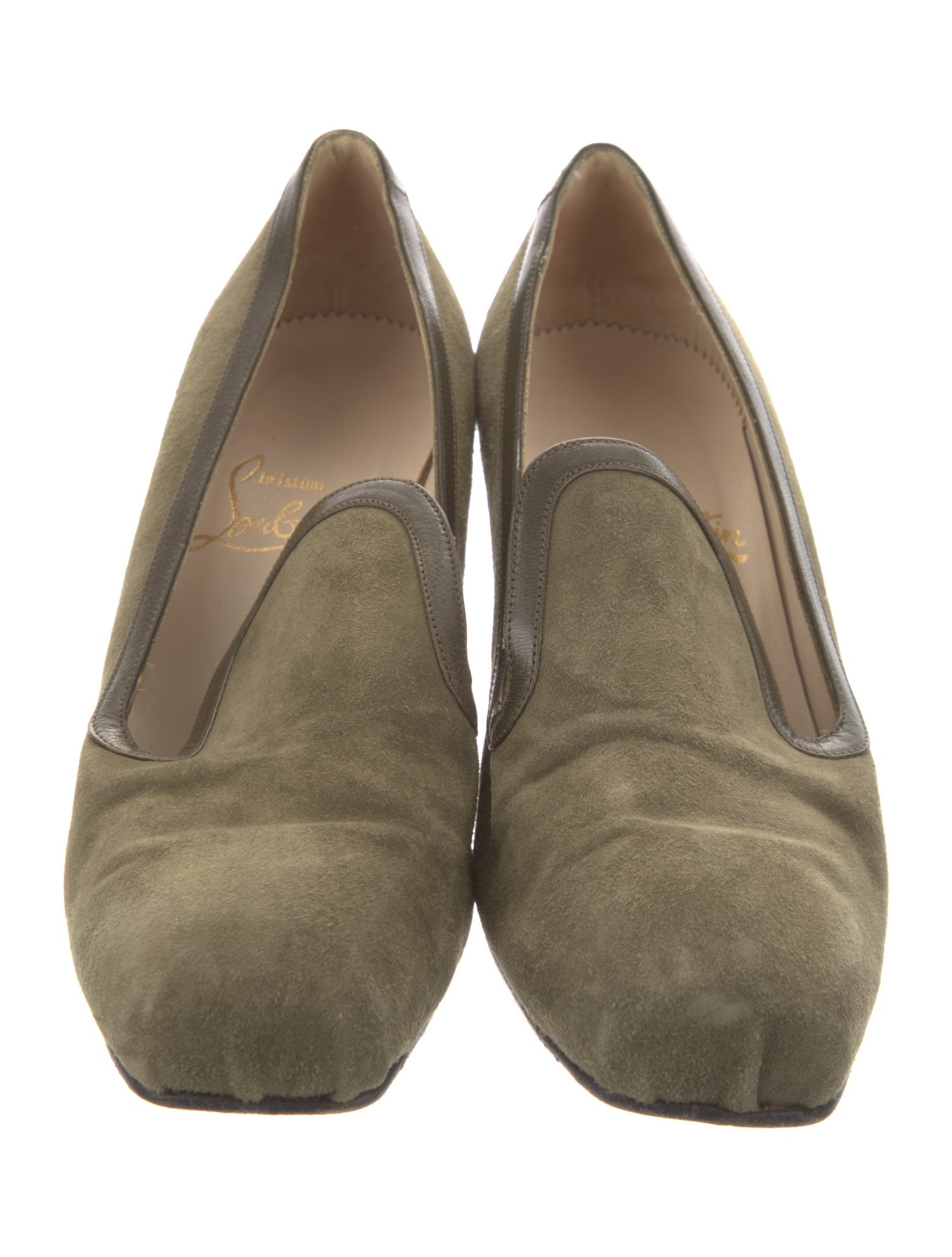 Christian Louboutin Suede Tassel Accents Pumps