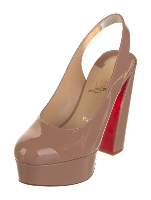 Christian Louboutin Patent Leather Slingback Pumps