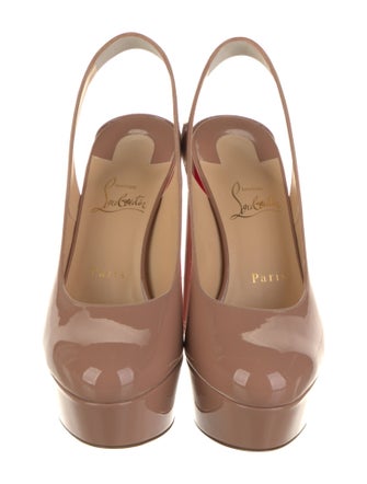 Christian Louboutin Patent Leather Slingback Pumps