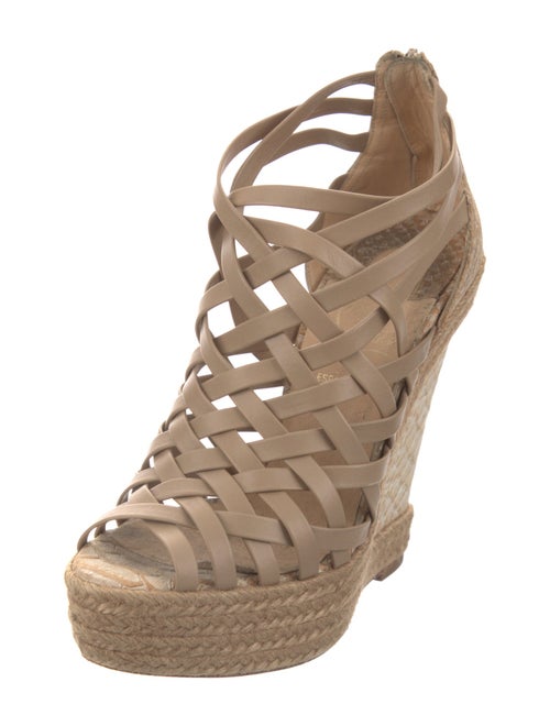 Christian Louboutin Leather Braided Accents Espadrilles