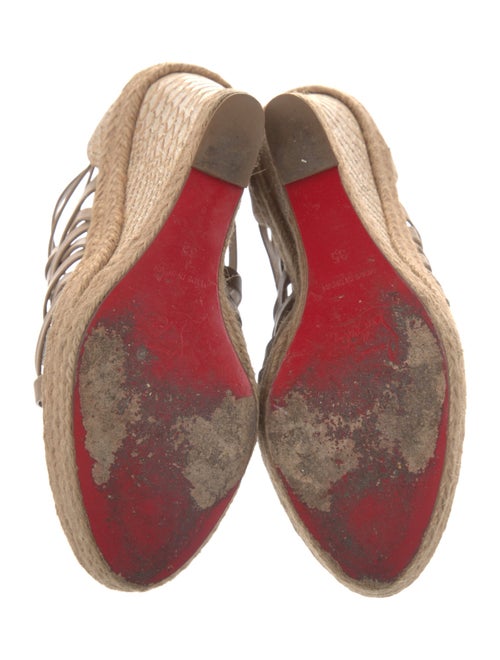 Christian Louboutin Leather Braided Accents Espadrilles