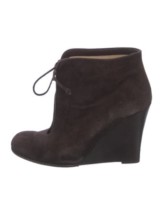 Christian Louboutin Suede Lace-Up Boots