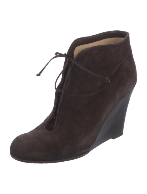 Christian Louboutin Suede Lace-Up Boots