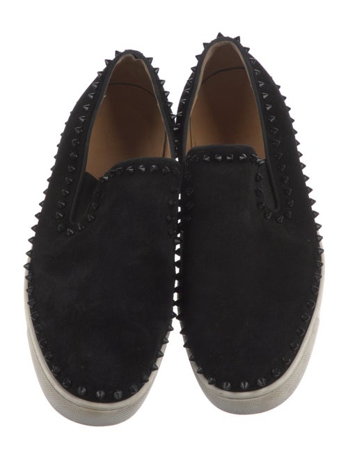 Christian Louboutin Spike Accents Suede Sneakers
