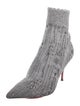 Christian Louboutin Glitter Accents Sock Boots