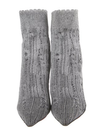 Christian Louboutin Glitter Accents Sock Boots