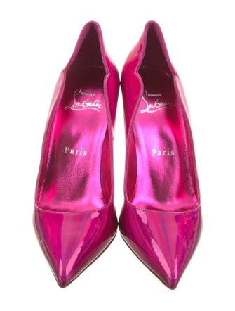 Christian Louboutin Patent Leather Scalloped Accent Pumps