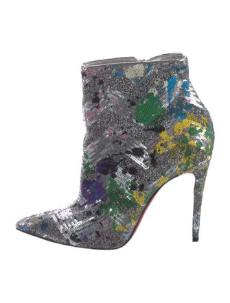 Christian Louboutin Sequins Printed Boots