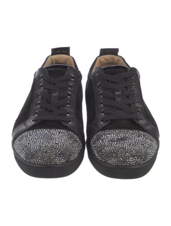 Christian Louboutin Suede Crystal Embellishments Sneakers