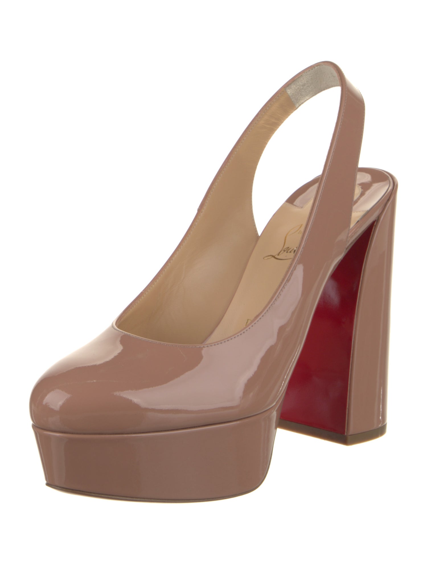 Christian Louboutin Patent Leather Slingback Pumps