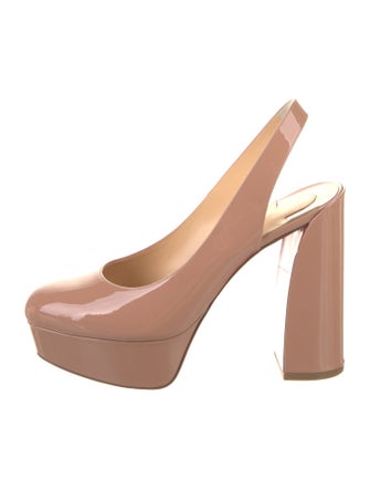 Christian Louboutin Patent Leather Slingback Pumps