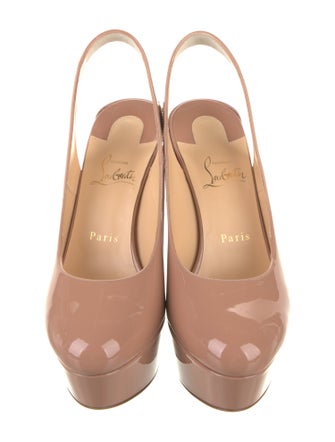 Christian Louboutin Patent Leather Slingback Pumps
