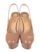 Christian Louboutin Patent Leather Slingback Pumps