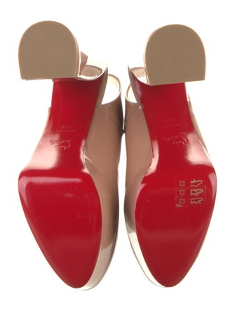 Christian Louboutin Patent Leather Slingback Pumps