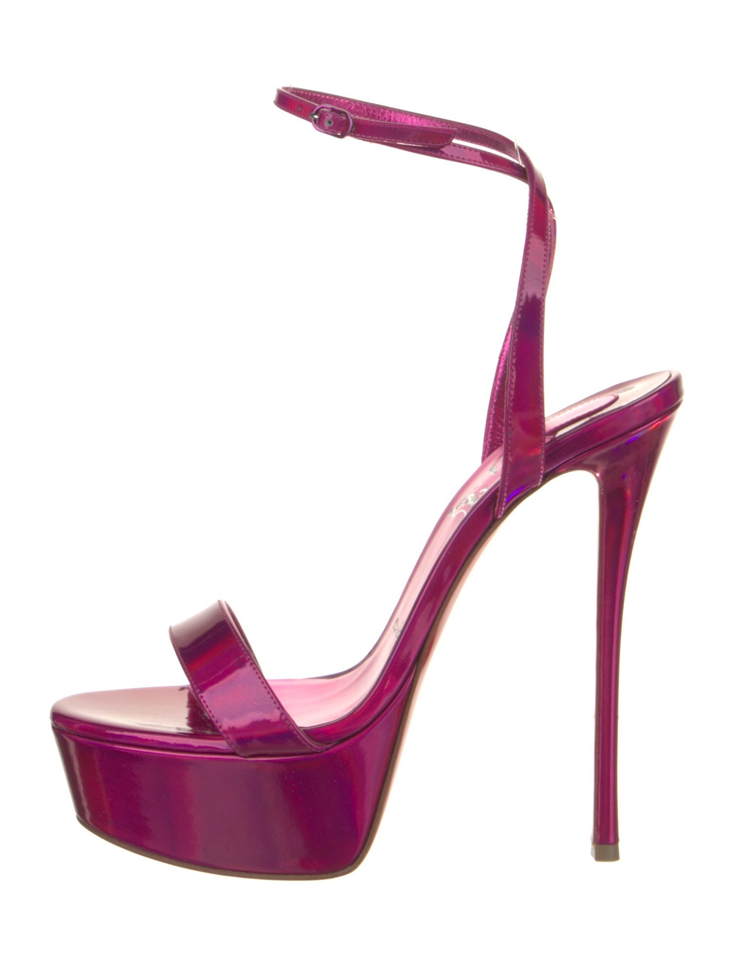 Christian Louboutin Loubi Queen Alta 150 Patent Leather Sandals