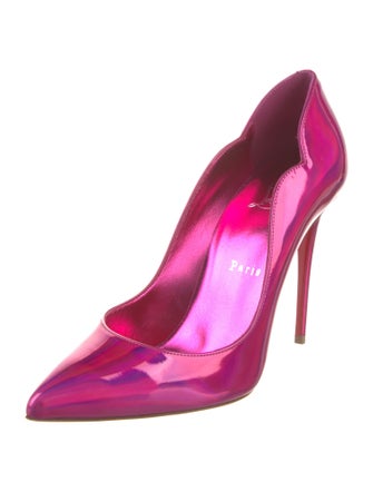 Christian Louboutin Patent Leather Scalloped Accent D'Orsay Pumps
