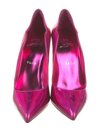 Christian Louboutin Patent Leather Scalloped Accent D'Orsay Pumps