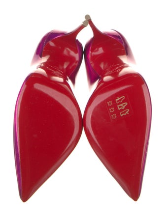 Christian Louboutin Patent Leather Scalloped Accent Pumps