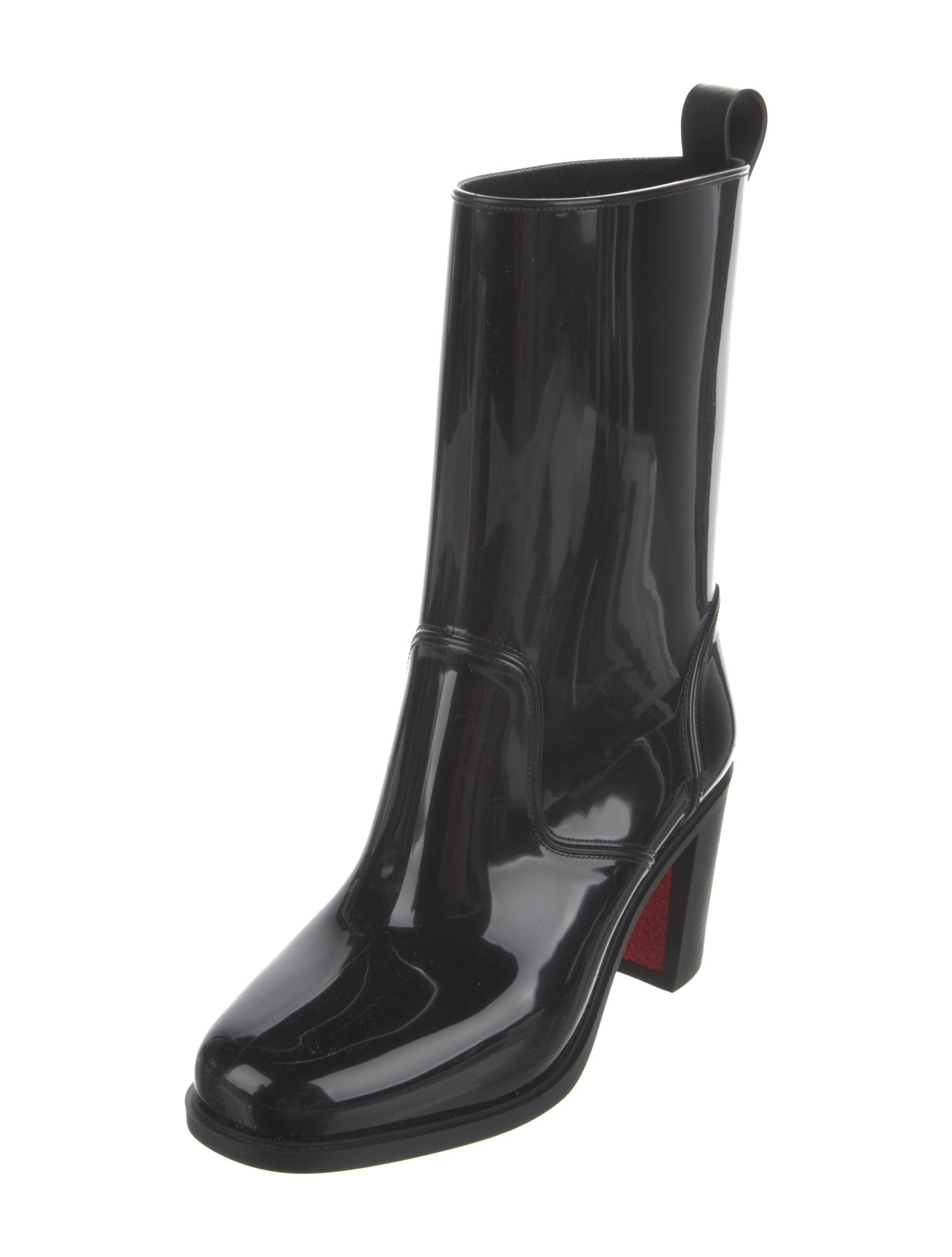 Christian Louboutin PVC Studded Accents Rain Boots