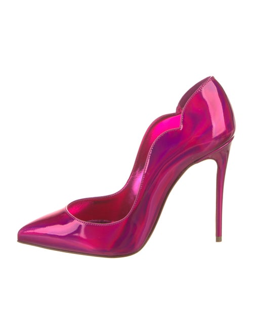 Christian Louboutin Patent Leather Scalloped Accent Pumps