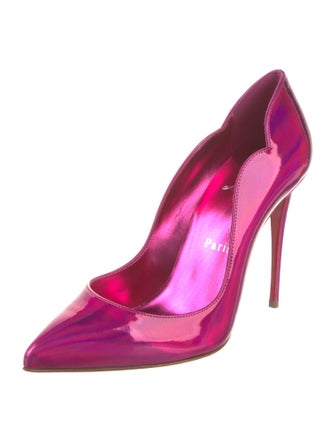 Christian Louboutin Patent Leather Scalloped Accent D'Orsay Pumps