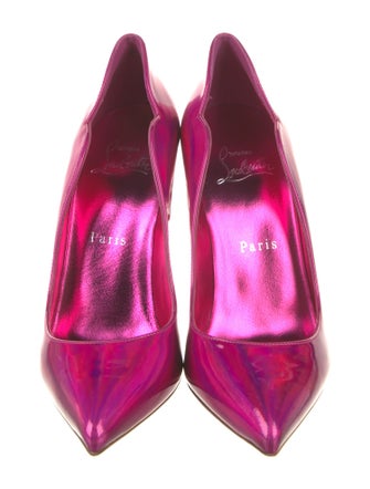 Christian Louboutin Patent Leather Scalloped Accent D'Orsay Pumps