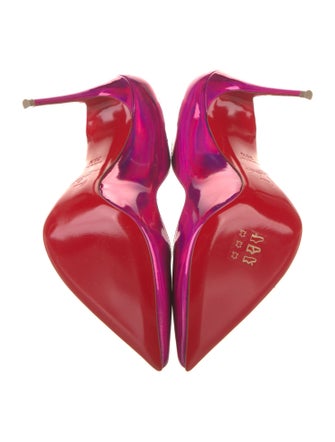 Christian Louboutin Patent Leather Scalloped Accent D'Orsay Pumps