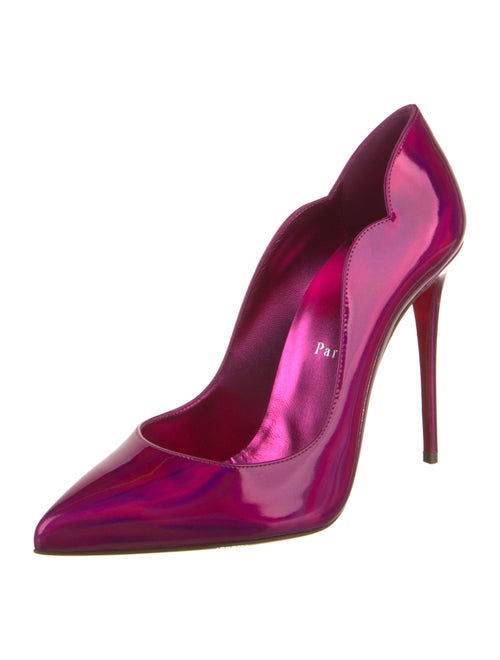 Christian Louboutin Patent Leather Scalloped Accent Pumps
