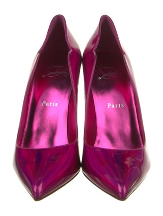 Christian Louboutin Patent Leather Scalloped Accent Pumps