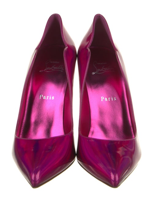 Christian Louboutin Patent Leather Scalloped Accent Pumps