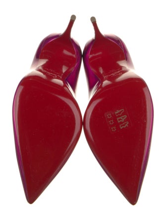 Christian Louboutin Patent Leather Scalloped Accent Pumps