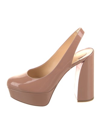 Christian Louboutin Patent Leather Slingback Pumps