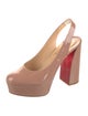 Christian Louboutin Patent Leather Slingback Pumps