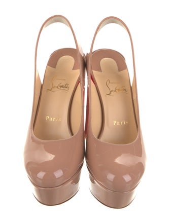 Christian Louboutin Patent Leather Slingback Pumps