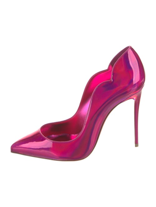 Christian Louboutin Patent Leather Scalloped Accent D'Orsay Pumps