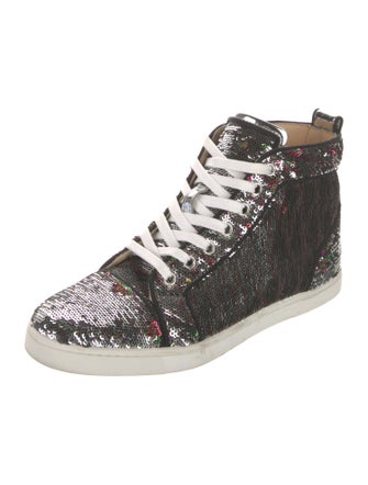 Christian Louboutin Printed Sequin Embellishments Sneakers