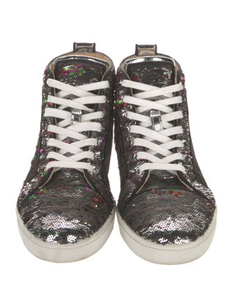 Christian Louboutin Printed Sequin Embellishments Sneakers