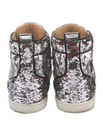 Christian Louboutin Printed Sequin Embellishments Sneakers