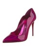 Christian Louboutin Patent Leather Scalloped Accent Pumps