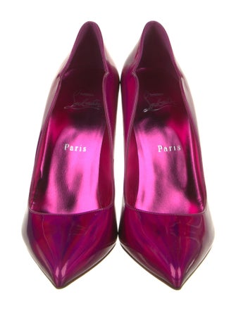 Christian Louboutin Patent Leather Scalloped Accent Pumps