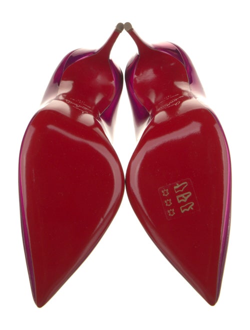 Christian Louboutin Patent Leather Scalloped Accent Pumps