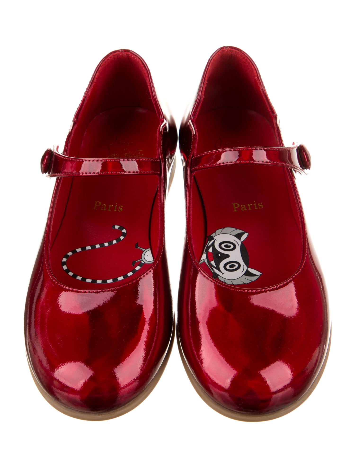 Christian Louboutin Girls' Metallic Ballet Flats