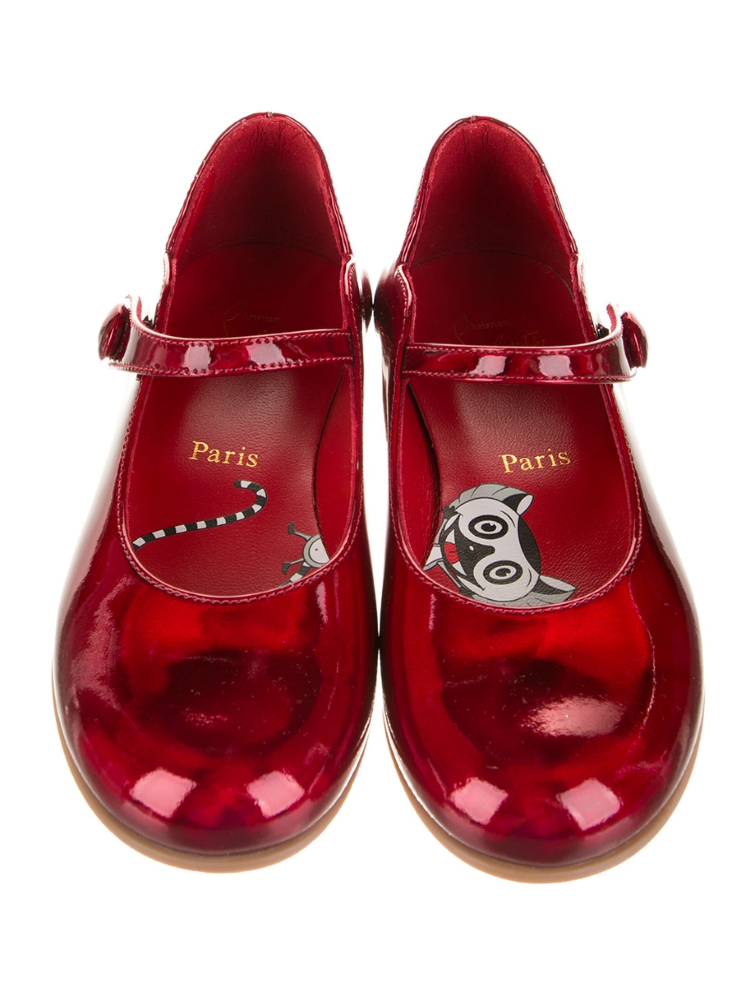 Christian Louboutin Girls' Metallic Melodie Chick Ballet Flats