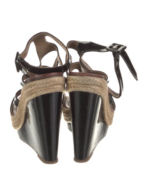 Christian Louboutin Patent Leather Cutout Accent Espadrilles