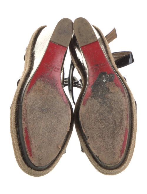 Christian Louboutin Patent Leather Cutout Accent Espadrilles