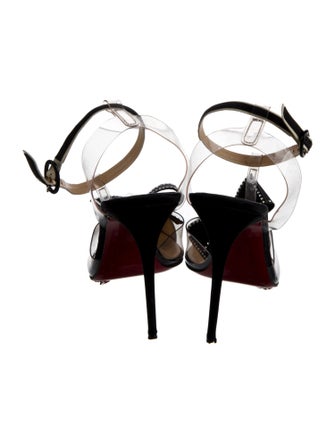 Christian Louboutin Satin Bow Accents T-Strap Pumps