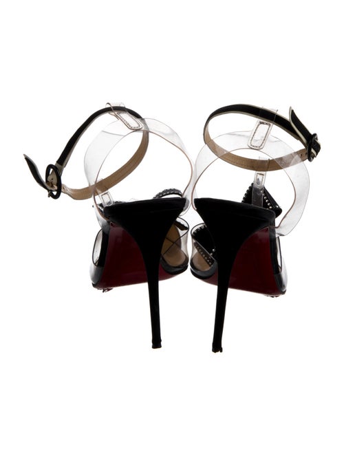 Christian Louboutin Satin Bow Accents T-Strap Pumps