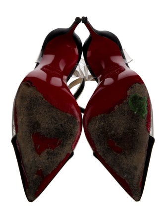 Christian Louboutin Satin Bow Accents T-Strap Pumps