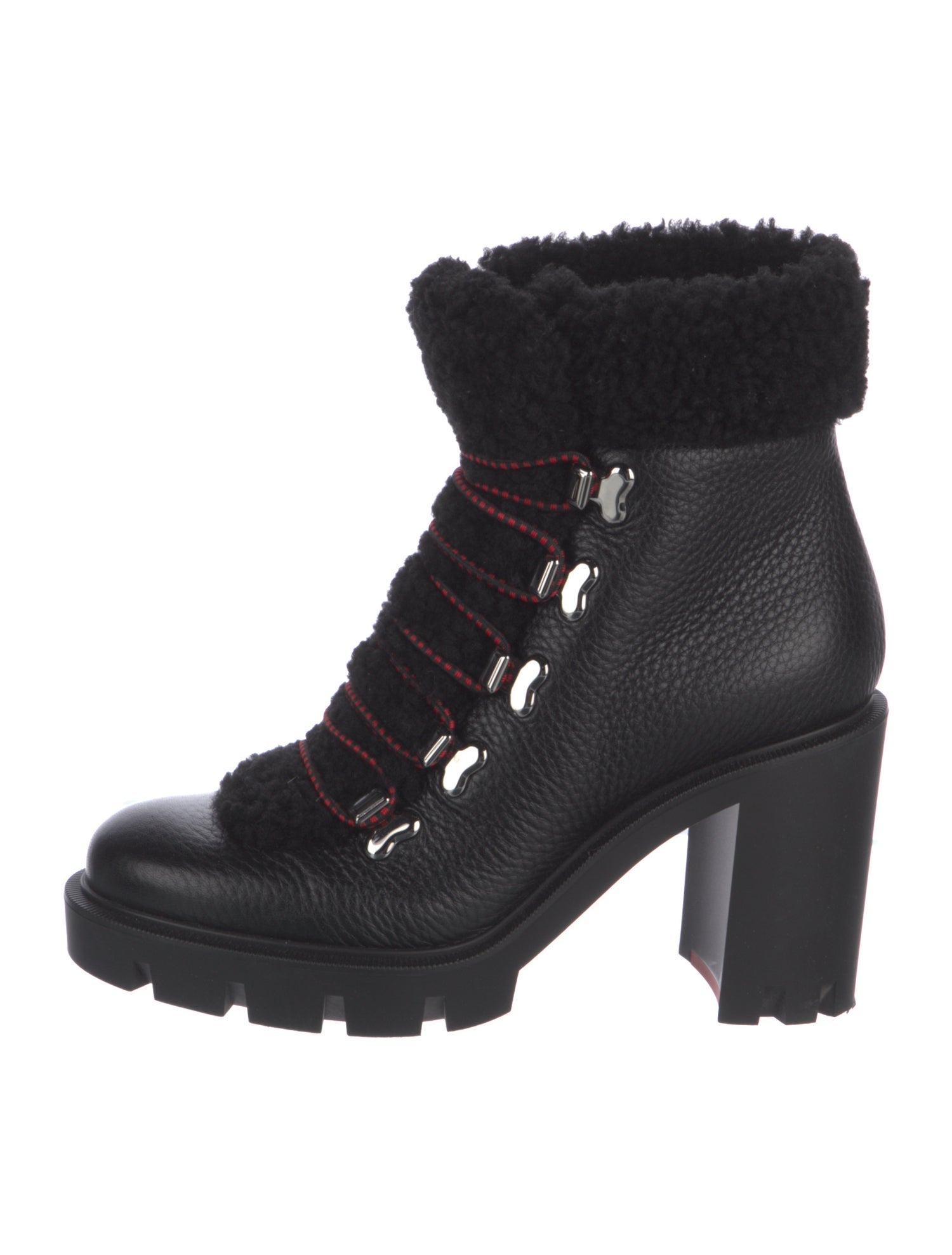 Christian Louboutin Leather Combat Boots